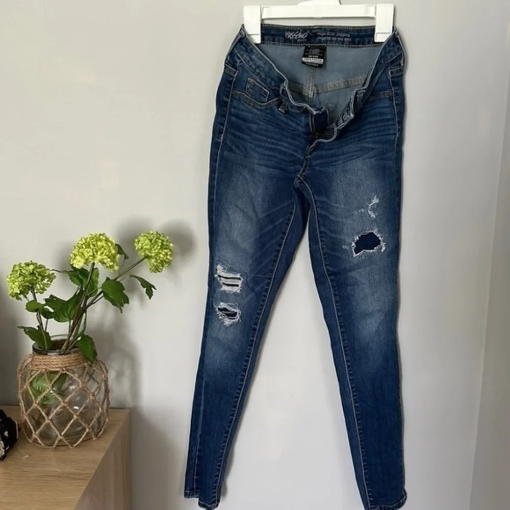 Mossimo Target hi-rise jeggings stretch 00 denim pants jeans dark wash